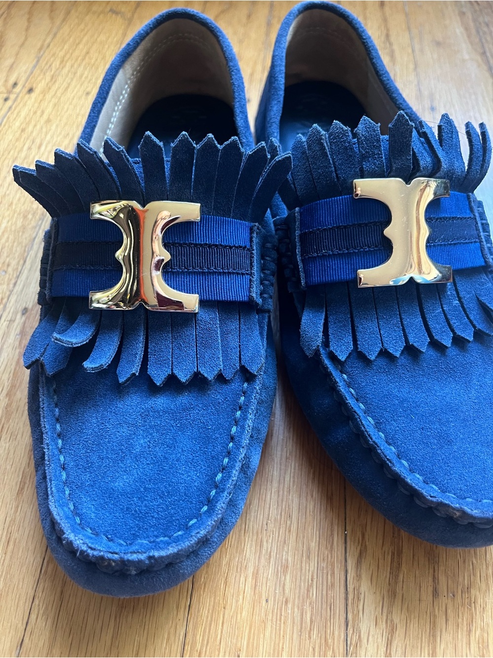 Tory Burch Blue driving Moccasins Leather loafers